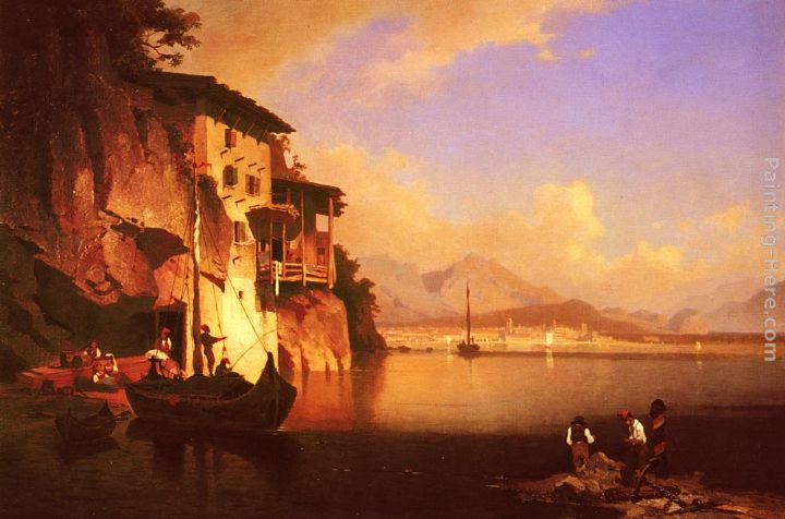 Motio Du Lac Du Garda painting - Franz Richard Unterberger Motio Du Lac Du Garda art painting